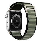 Ремешок - ApW27 Alpine Loop Apple Watch 38/40/41 mm текстиль (black/green)