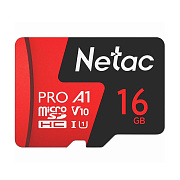 Карта флэш-памяти MicroSD 16 Гб Netac P500 Extreme Pro UHS-I (100 Mb/s) + SD адаптер (Class 10)