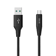 Кабель USB - Type-C Celebrat CB-05T  100см 3A  (black)