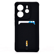 Чехол-накладка - SC304 с картхолдером для "Xiaomi Redmi Note 14 4G" (black) (239938)