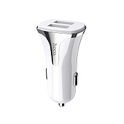 Адаптер Автомобильный с кабелем Hoco Z31 2USB/5V/3.4A QC3.0 +micro USB (white)