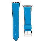 Ремешок - ApW18 Apple Watch 38/40/41 mm кожаный на классической пряжке (blue)