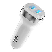 Адаптер Автомобильный Hoco Z40 Superior 2USB/5V/2.4A (white)