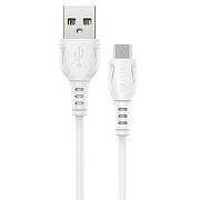 Кабель USB - micro USB Borofone BX51 (повр. уп)  100см 2,4A  (white)