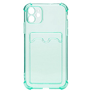 Чехол-накладка - SC276 с картхолдером для "Apple iPhone 11" (green)
