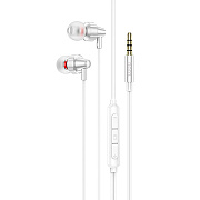 Проводные наушники с микрофоном внутриканальные Hoco M90 Jack 3,5  (silver)
