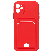 Чехол-накладка - SC315 с картхолдером для "Apple iPhone 11" (red)