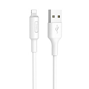 Кабель USB - Apple lightning Hoco X25 10W 100см 2A  (white)
