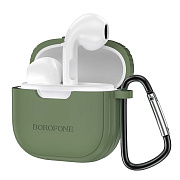 Беспроводные Bluetooth-наушники Borofone TWS BW29 с чехлом (forest green)