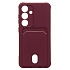 Чехол-накладка - SC304 с картхолдером для "Samsung Galaxy S24" (bordo) (228138)