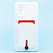 Чехол-накладка - SC304 с картхолдером для "Xiaomi Redmi Note 10/Redmi Note 10S" (white) (208779)