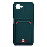 Чехол-накладка - SC315 с картхолдером для "OPPO realme C30" (dark green) (214445)