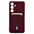 Чехол-накладка - SC304 с картхолдером для "Samsung Galaxy S25+" (bordo) (239024)