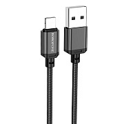 Кабель USB - Apple lightning Borofone BX87 12W 100см 2,4A  (black)