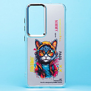 Чехол-накладка - PC092 для "Samsung Galaxy S24" (кот) (transparent)