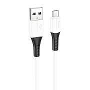 Кабель USB - micro USB Hoco X82  100см 2,4A  (white)