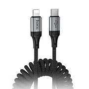 Кабель Type-C - Apple lightning Hoco X121 Nuevo PD пружина 27W 150см 3A  (black)