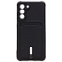 Чехол-накладка - SC304 с картхолдером для "Samsung SM-G990 Galaxy S21FE" (black) (208749)