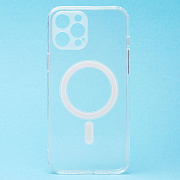 Чехол-накладка - SM008 SafeMag с закрытой камерой для "Apple iPhone 12 Pro Max" (прозрачный)