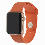 Ремешок - ApW Sport Band Apple Watch 38/40/41 mm силикон на кнопке (L) (orange)