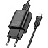 Адаптер Сетевой с кабелем Hoco C134A Solid USB 2,4A/12W (USB/Lightning) (black)