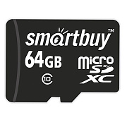 Карта флэш-памяти MicroSD 64 Гб Smart Buy без SD адаптера (class 10) LE