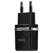 Адаптер Сетевой Hoco C12 2USB 2,4A/12W (black)