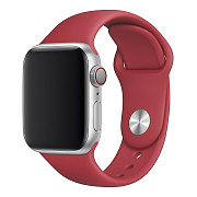 Ремешок - ApW Sport Band Apple Watch 42/44/45/49 mm силикон на кнопке (S) (dark coral)