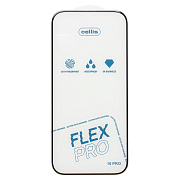 Защитное стекло Full Screen Cellis Flex Pro для "Apple iPhone 16 Pro/iPhone 17" (black)