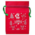 Подарочная упаковка - новогодний мешок New Year 02 (15x22cm) (red) (001)