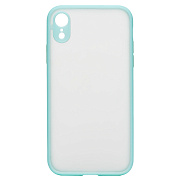 Чехол-накладка - PC041 для "Apple iPhone XR" (light blue/white)