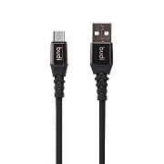 Кабель USB - micro USB budi 191M  120см 2,4A  (black)