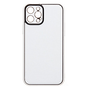Чехол-накладка - PC084 экокожа для "Apple iPhone 12 Pro" (white) (219653)