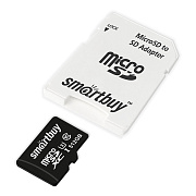 Карта флэш-памяти MicroSD 512 Гб Smart Buy +SD адаптер (class 10) PRO U3 R/W:90/70 MB/s