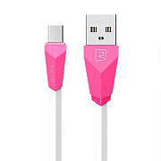 Кабель USB - micro USB Remax RC-030m Aliens 10W 100см 2,1A  (white)
