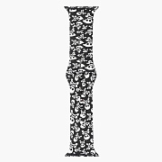 Ремешок - ApW17 Apple Watch 42/44/45/49 mm силикон на пряжке (002) (S) (black/white)