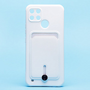 Чехол-накладка - SC304 с картхолдером для "Realme C21Y/C25Y" (white)