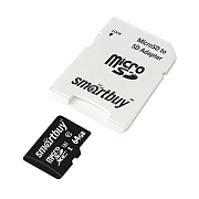 Карта флэш-памяти MicroSD 64 Гб Smart Buy +SD адаптер (class 10) PRO U3 R/W:90/70 MB/s