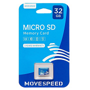Карта флэш-памяти MicroSD 32 Гб Move Speed FT100 без адаптера (clacc 10) (black)
