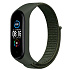 Ремешок - WB09 Xiaomi Mi Band 5/Mi Band 6 текстиль липучка (регулируемый) (dark green)