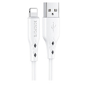Кабель USB - Apple lightning Borofone BX48 12W 100см 2,4A  (white)