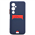 Чехол-накладка - SC315 с картхолдером для "Tecno Pova 4 Pro" (dark blue)