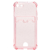Чехол-накладка - SC300 с картхолдером для "Apple iPhone 7/iPhone 8/iPhone SE 2020" (pink)