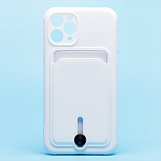 Чехол-накладка - SC304 с картхолдером для "Apple iPhone 11 Pro" (white)