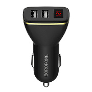 Адаптер Автомобильный Borofone BZ11 Speed map 2USB/5V/2.4A (black)