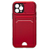 Чехол-накладка - PC066 с картхолдером (360) для "Apple iPhone 11 Pro" (red/black) (206975)