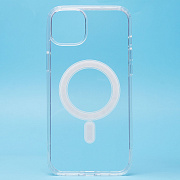 Чехол-накладка - SM006 SafeMag для "Apple iPhone 14 Plus" (прозрачный)