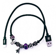Кабель USB - Apple lightning Remax RC-058i Jewellery  50см 1,5A  (black)