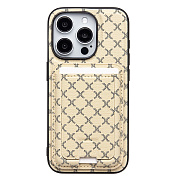 Чехол-накладка - SM022 SafeMag c картхолдером  для "Apple iPhone 15 Pro" (white)