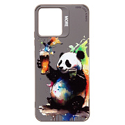 Чехол-накладка - SC335 для "Realme C30"  (панда) (grey) (227250)